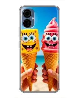 Чехол для TECNO Camon 19 Neo с картинкой «Спанч Боб мороженое»