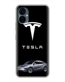Чехол для TECNO Camon 19 Neo с картинкой «Tesla Model Y»
