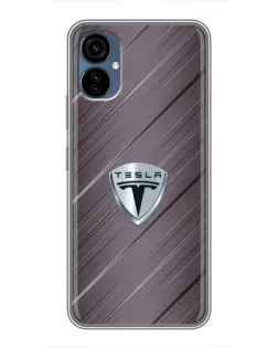 Чехол для TECNO Camon 19 Neo с картинкой «Металлическая текстура Tesla»