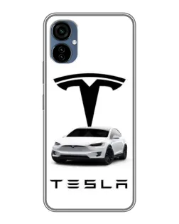 Чехол для TECNO Camon 19 Neo с картинкой «Tesla White Style»