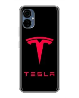 Чехол для TECNO Camon 19 Neo с картинкой «Tesla Red Logo»