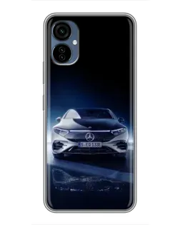 Чехол для TECNO Camon 19 Neo с картинкой «Ночной Mercedes EQ»