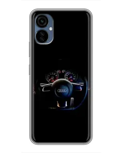 Чохол для TECNO Camon 19 Neo з картинкою «Салон Audi — кермо» Чохол для TECNO Camon 19 Neo з картинкою «Салон Audi — кермо»