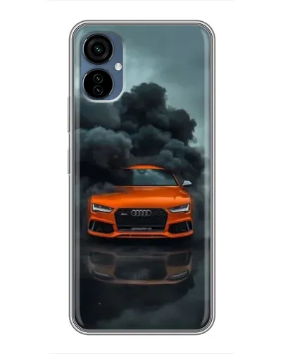 Чехол для TECNO Camon 19 Neo с картинкой «Audi в облаках дыма»