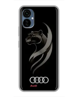 Чехол для TECNO Camon 19 Neo с картинкой «Графика — пантера и Audi»