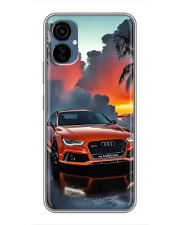 Чехол для TECNO Camon 19 Neo с картинкой «Audi — закат»