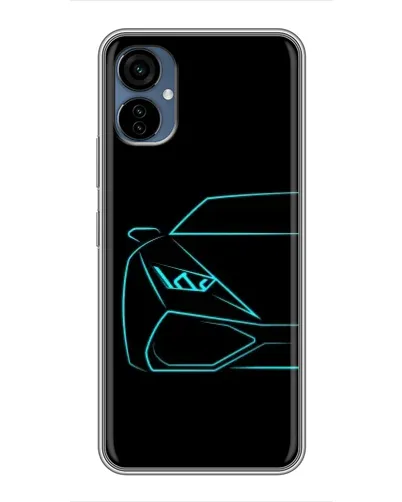Чехол для TECNO Camon 19 Neo с картинкой «Голубой силуэт Lamborghini»