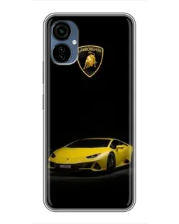 Чехол для TECNO Camon 19 Neo с картинкой «Lamborghini желтый акцент»