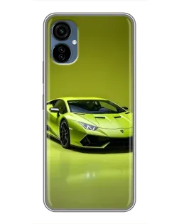 Чехол для TECNO Camon 19 Neo с картинкой «Салатовый Lamborghini Huracan»