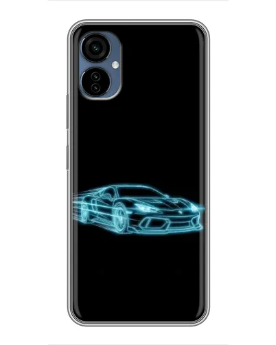 Чехол для TECNO Camon 19 Neo с картинкой «Неоновый контур Lamborghini»