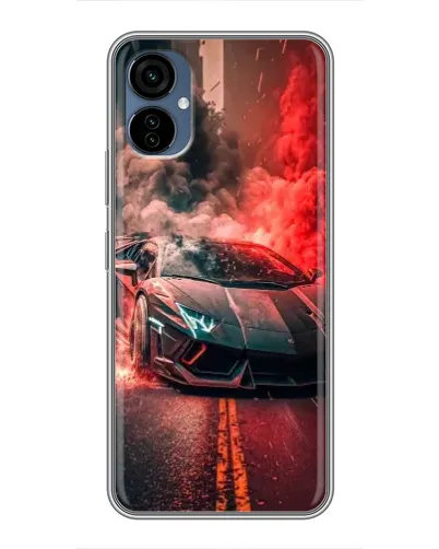 Чехол для TECNO Camon 19 Neo с картинкой «Lamborghini красный дым»