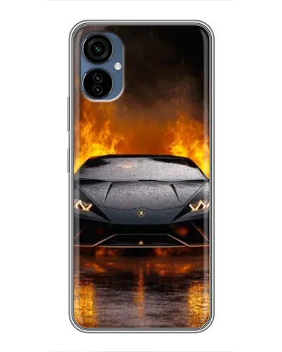 Чехол для TECNO Camon 19 Neo с картинкой «Lamborghini в огне»