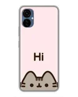 Чехол для TECNO Camon 19 Neo с картинкой «Пушин говорит Hi»