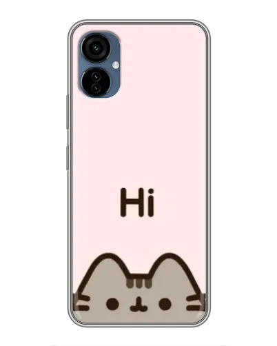 Чехол для TECNO Camon 19 Neo с картинкой «Пушин говорит Hi»