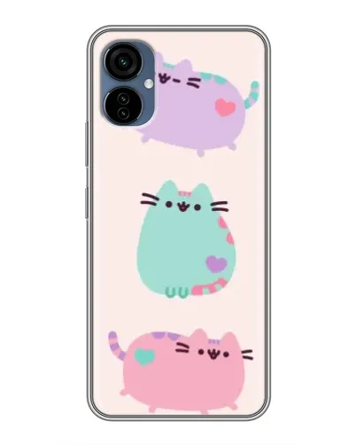 Чехол для TECNO Camon 19 Neo с картинкой «Pusheen трио»