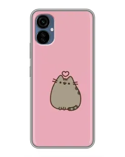 Чехол для TECNO Camon 19 Neo с картинкой «Pusheen сердце»
