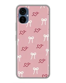 Чехол для TECNO Camon 19 Neo с картинкой «Сердца и банты»