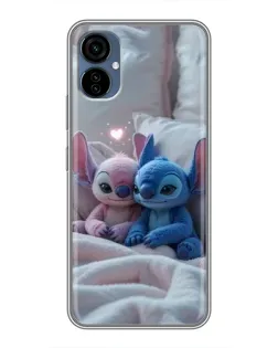Чехол для TECNO Camon 19 Neo с картинкой «Плюшевые Стич Ангел»