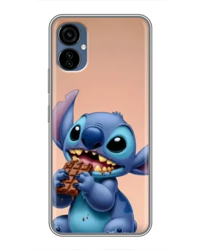 Чехол для TECNO Camon 19 Neo с картинкой «Стич ест шоколад»