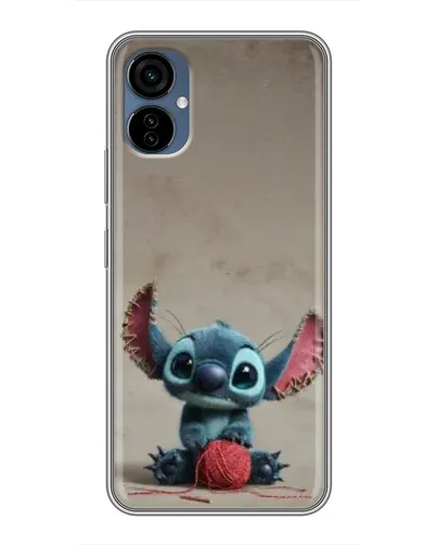 Чехол для TECNO Camon 19 Neo с картинкой «Стич на коричневом фоне»