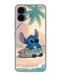 Чехол для TECNO Camon 19 Neo с картинкой «Стич на серфе»