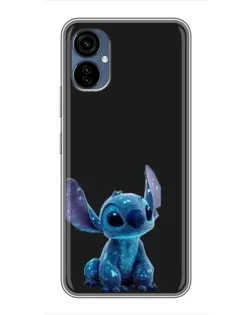 Чехол для TECNO Camon 19 Neo с картинкой «Стич на черном»