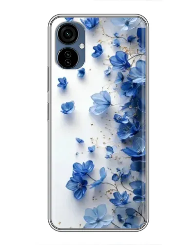 Чехол для TECNO Camon 19 Neo с картинкой «Голубой цветочный каскад»