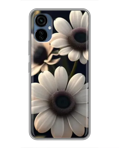 Чехол для TECNO Camon 19 Neo с картинкой «Белые маргаритки макро»