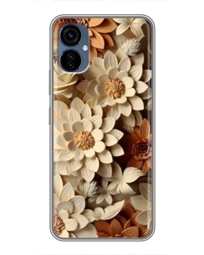 Чехол для TECNO Camon 19 Neo с картинкой «Бежевый флористический декор»
