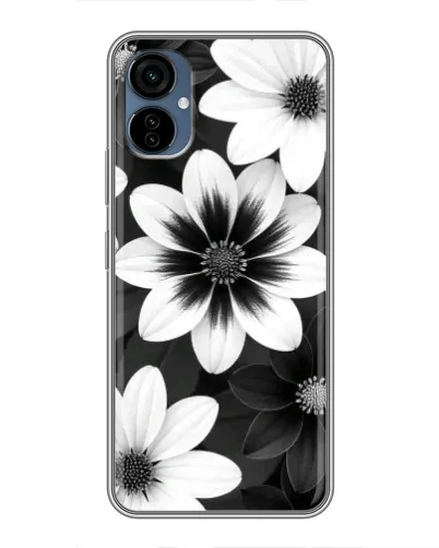 Чехол для TECNO Camon 19 Neo с картинкой «Монохромные астры»