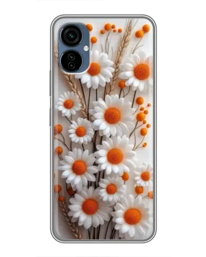 Чехол для TECNO Camon 19 Neo с картинкой «Белые сухоцветы»