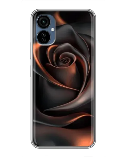 Чехол для TECNO Camon 19 Neo с картинкой «Шелковая черная роза»