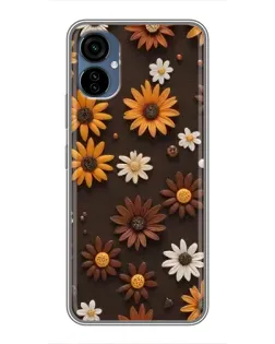 Чохол для TECNO Camon 19 Neo з картинкою «Візерунок з маленьких соняшників»