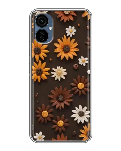 Чехол для TECNO Camon 19 Neo с картинкой «Узор из маленьких подсолнухов»