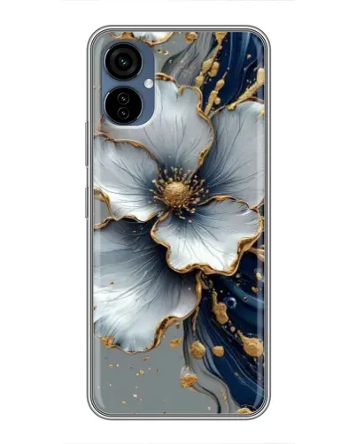 Чехол для TECNO Camon 19 Neo с картинкой «Белый цветок и золотой флюид» Чехол для TECNO Camon 19 Neo с картинкой «Белый цветок и золотой флюид»