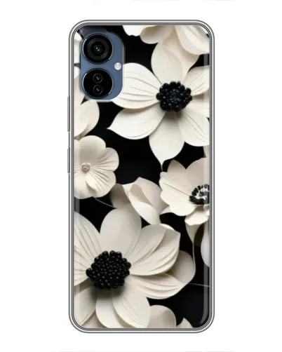 Чехол для TECNO Camon 19 Neo с картинкой «Объемные белые цветы»