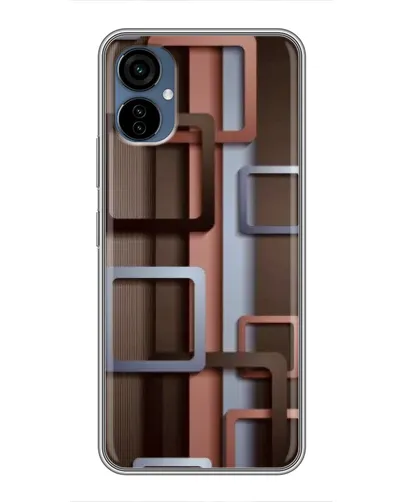 Чехол для TECNO Camon 19 Neo с картинкой «Коричневые объемные квадраты» Чехол для TECNO Camon 19 Neo с картинкой «Коричневые объемные квадраты»