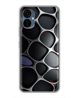 Чехол для TECNO Camon 19 Neo с картинкой «Объемная темная решетка»