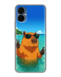 Чехол для TECNO Camon 19 Neo с картинкой «Морская капибара» Чехол для TECNO Camon 19 Neo с картинкой «Морская капибара»