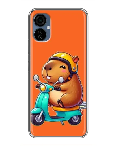 Чехол для TECNO Camon 19 Neo с картинкой «Капибара на скутере»