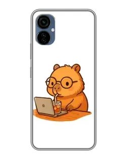 Чехол для TECNO Camon 19 Neo с картинкой «Капибара с ноутбуком» Чехол для TECNO Camon 19 Neo с картинкой «Капибара с ноутбуком»
