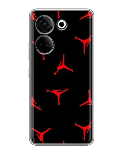 Чехол для TECNO Camon 20 Pro с картинкой «Jordan Red Pattern»