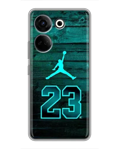 Чехол для TECNO Camon 20 Pro с картинкой «Jordan Cyan 23»
