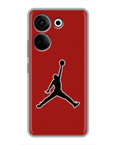 Чехол для TECNO Camon 20 Pro с картинкой «Jordan Red Back»