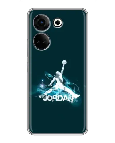 Чехол для TECNO Camon 20 Pro с картинкой «Jordan Blue Fire»