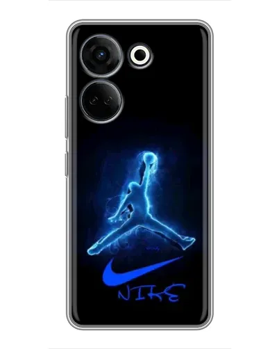 Чехол для TECNO Camon 20 Pro с картинкой «Jordan Neon Blue»
