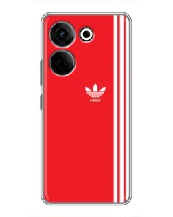 Чохол для TECNO Camon 20 Pro з картинкою «Червоний мінімалізм Adidas»