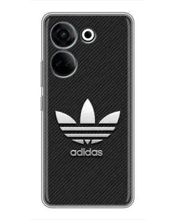 Чохол для TECNO Camon 20 Pro з картинкою «Adidas Карбонова текстура»