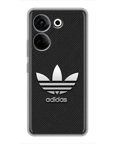 Чохол для TECNO Camon 20 Pro з картинкою «Adidas Карбонова текстура» Чохол для TECNO Camon 20 Pro з картинкою «Adidas Карбонова текстура»