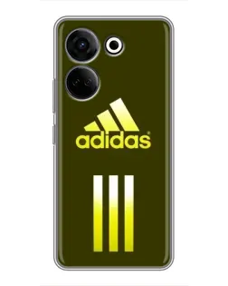 Чохол для TECNO Camon 20 Pro з картинкою «Оливковий градієнт Adidas»